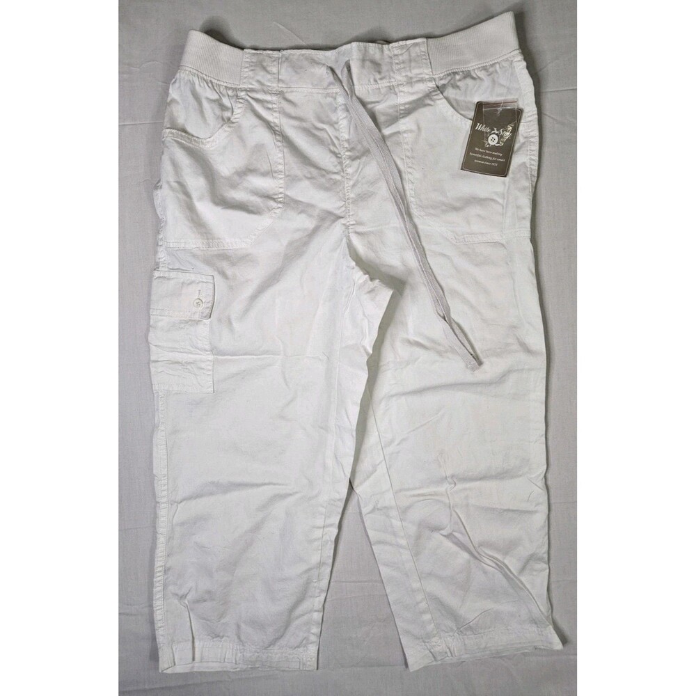 White Stag Capri Pants Women's Size 14 Arctic White Classic Cotton NEW TAG